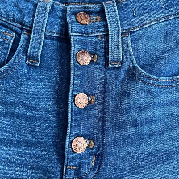 MADEWELL 10” High Rise Skinny Jeans Blue with Button Fly - Picture 8 of 14